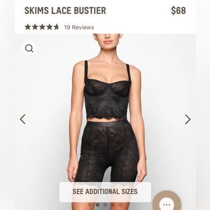 Skims lace bustier, new with tags